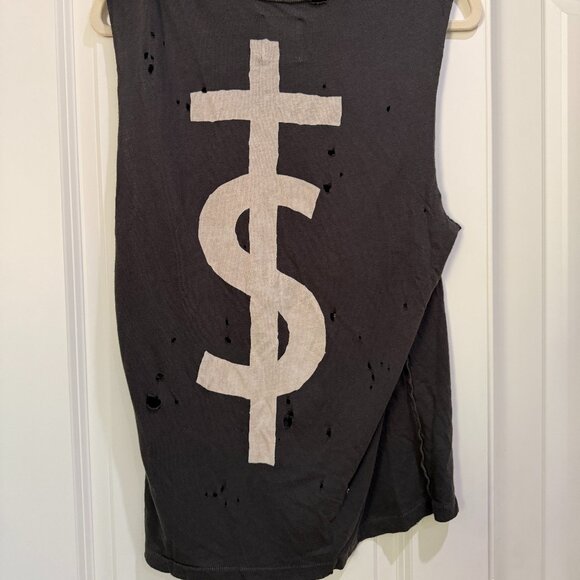 *Rare* Vintage Unif Jesus Saves I Spend Distressed Muscle Tank Size S - Picture 3 of 4